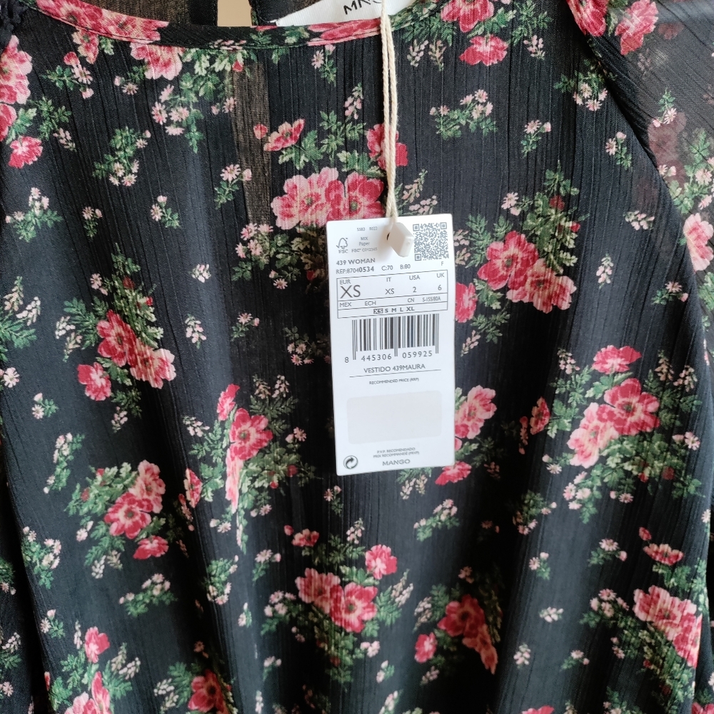 Balloon sleeve floral dress - Picture 4 of 5